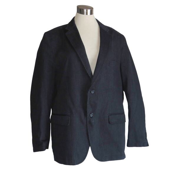 Bugatti Navy Cotton Blend Sport Coat 46R Men’s Classic Blazer - Picture 1 of 6